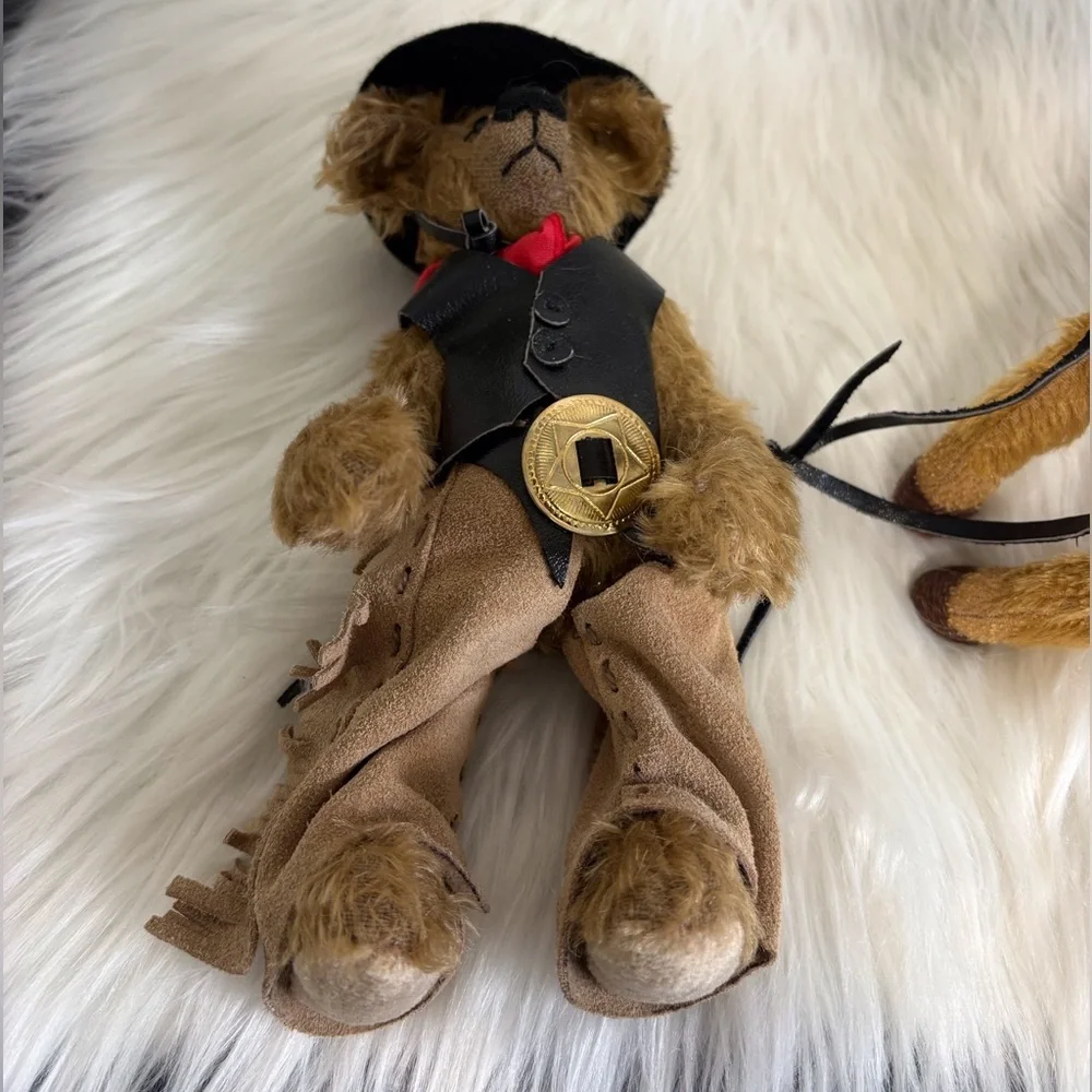 Vintage Cowboy Teddy Bear on Horse Gastrell 1998/1999 - Picture 2 of 6